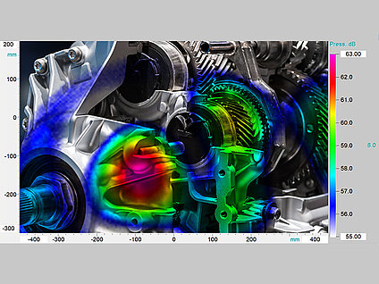 Fig. 2: Acoustic map - based on order-based analysis Acoustic map - NoiseImage order-based analysis