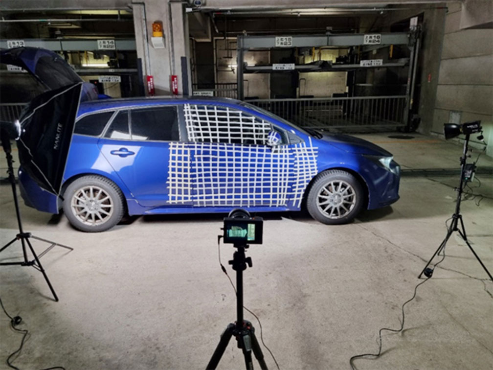  Chronos High-Speed Camera positioned to capture the test car under optimal lighting condition